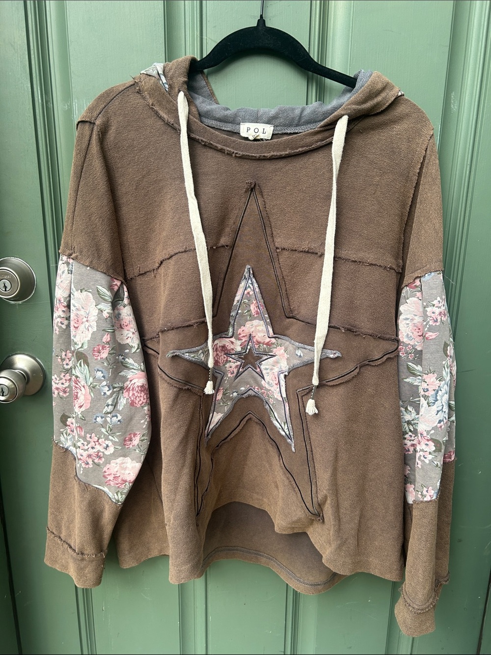 POL Floral Star Boho Hoodie